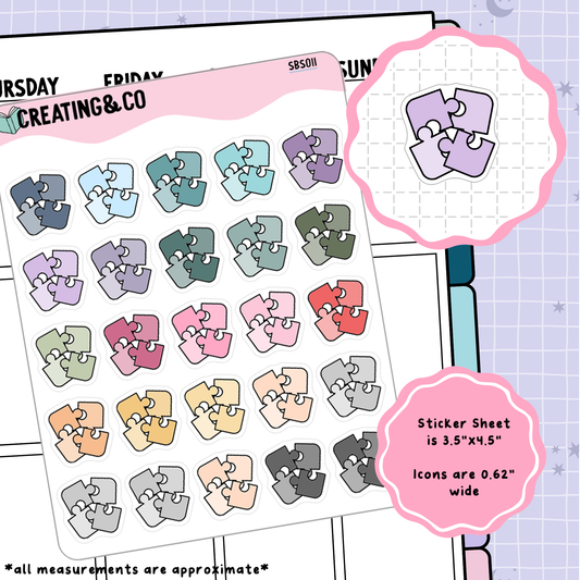 Puzzle Icon Functional Stickers - SBS011