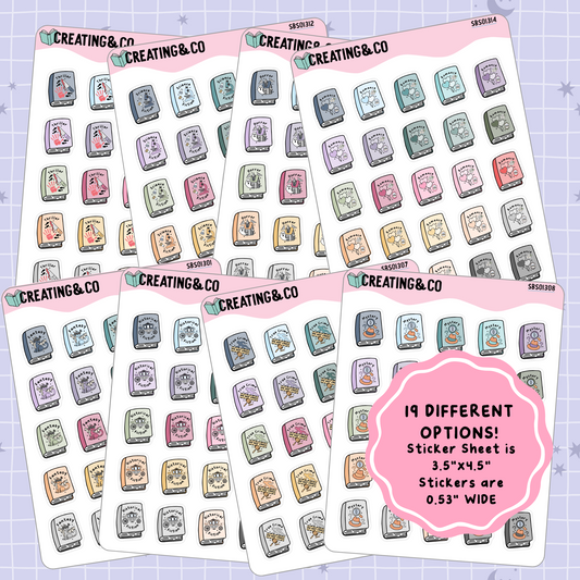 Book Genre Icon Functional Stickers - SBS013