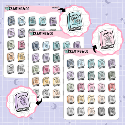 Book Genre Icon Functional Stickers - SBS013