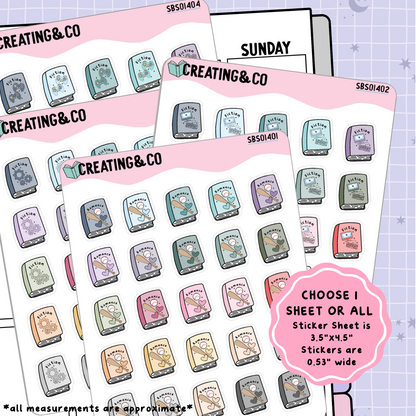 Niche Genre Book Icon Functional Stickers - SBS014