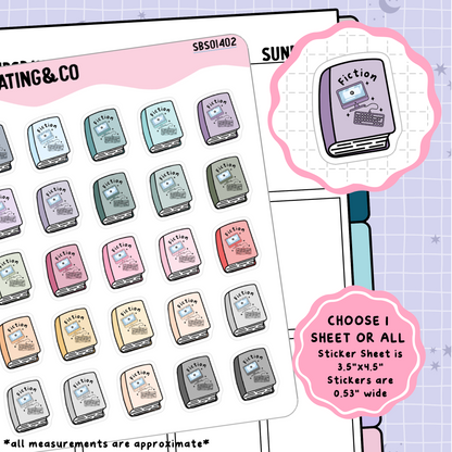 Niche Genre Book Icon Functional Stickers - SBS014