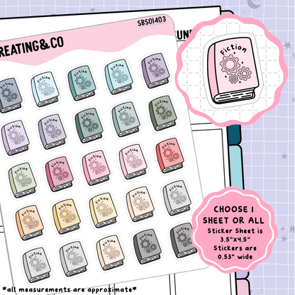 Niche Genre Book Icon Functional Stickers - SBS014