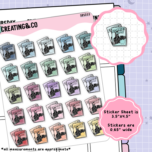 Comic Book Icon Functional Stickers - SBS033