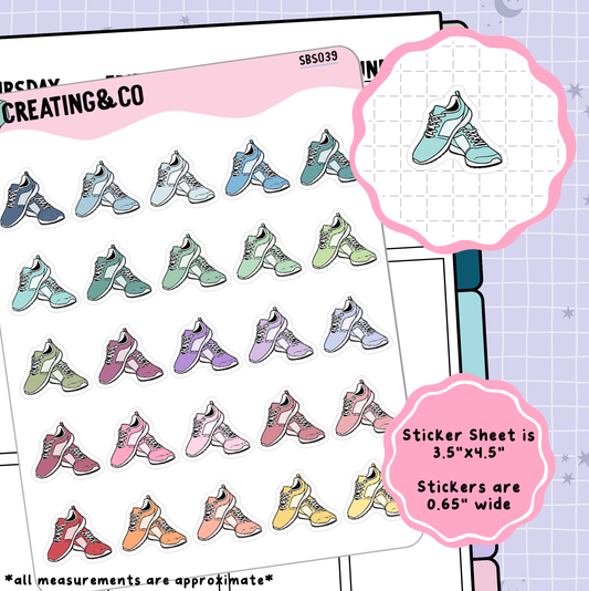 Shoes, Walking, Exercise Icon Functional Stickers - SBS039