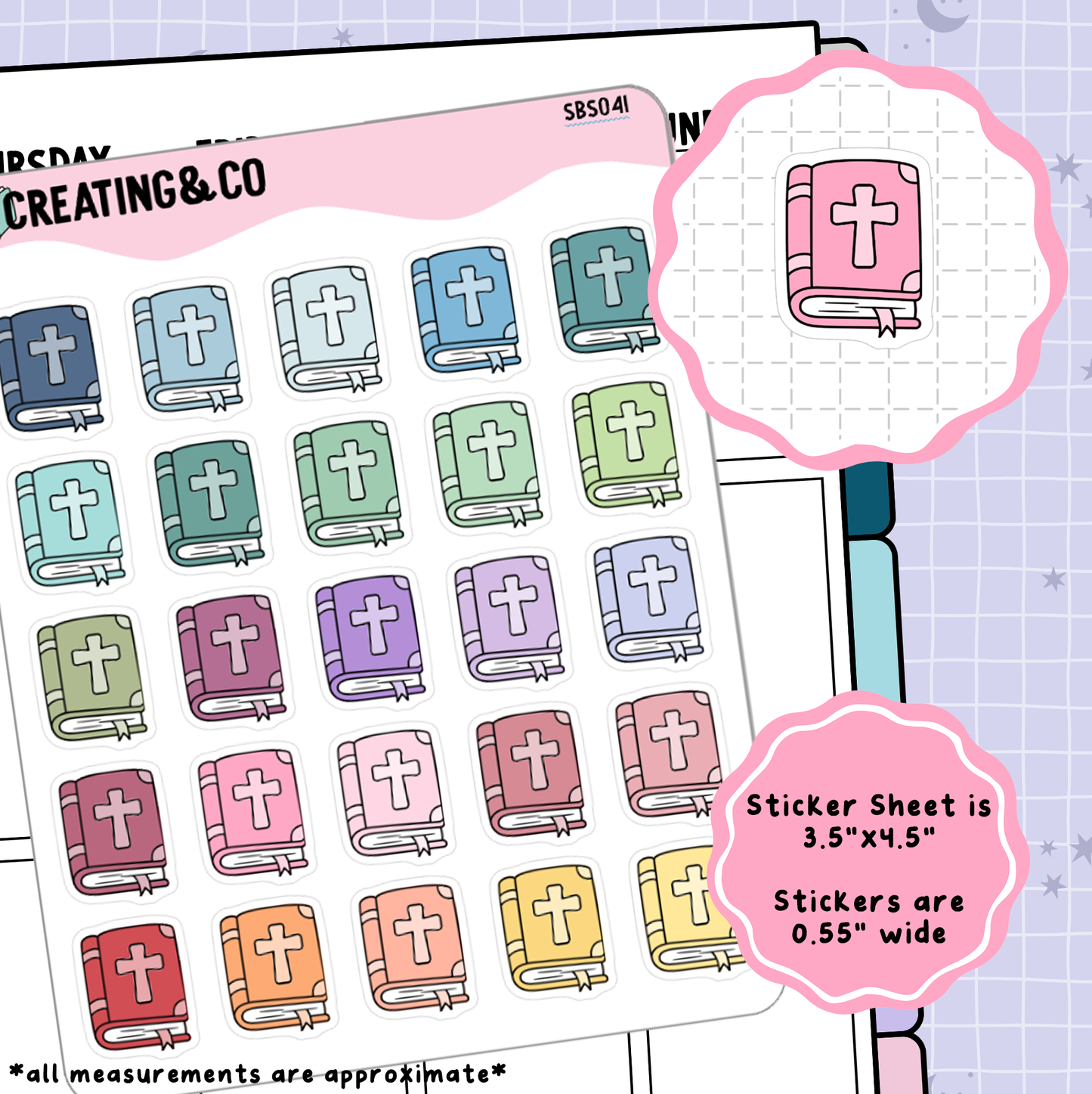 Bible Icon Functional Stickers - SBS041