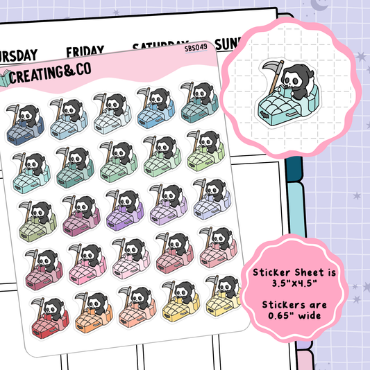 Grim Reading Icon Functional Stickers - SBS049