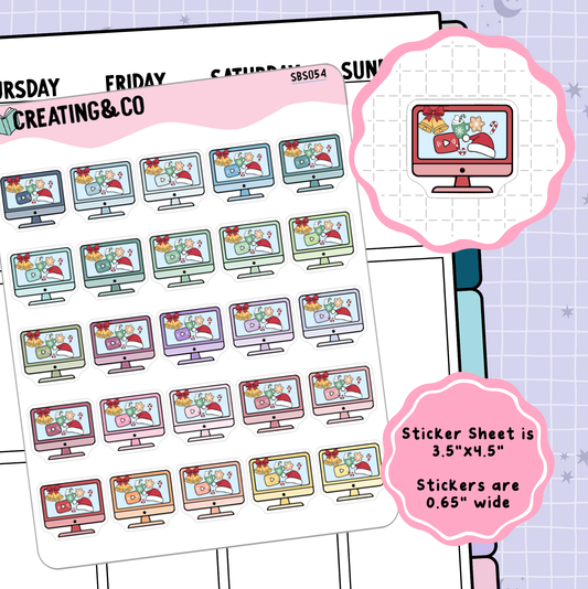 Christmas Video Icon Functional Stickers - SBS054