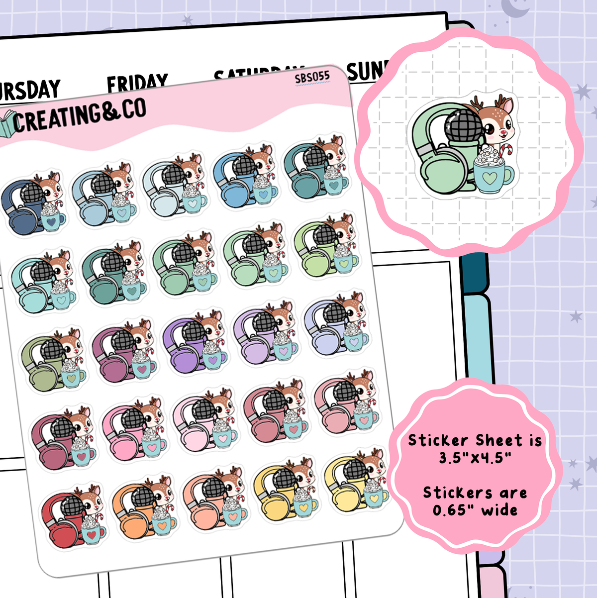 Christmas Podcast Icon Functional Stickers - SBS055