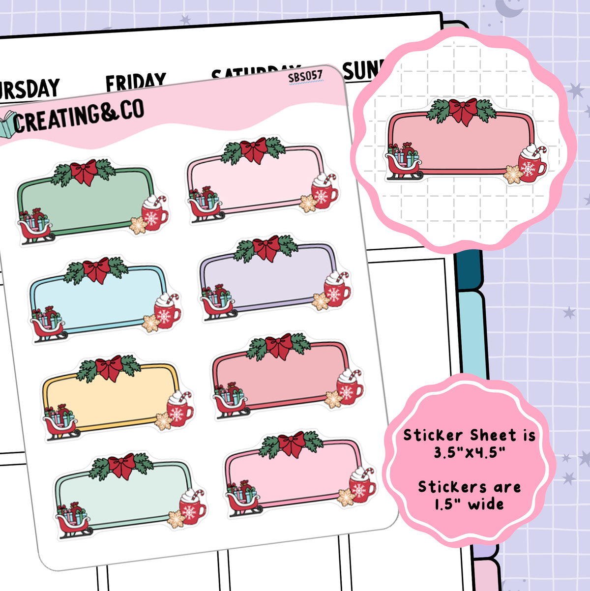 Christmas TV Label Functional Stickers - SBS057