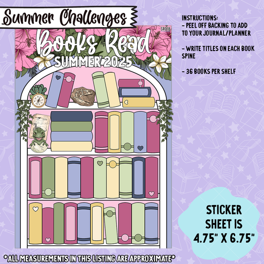 Lost Pages 2025 Summer Books Read Book Shelf Notes Page Sticker Dashboard - SR018