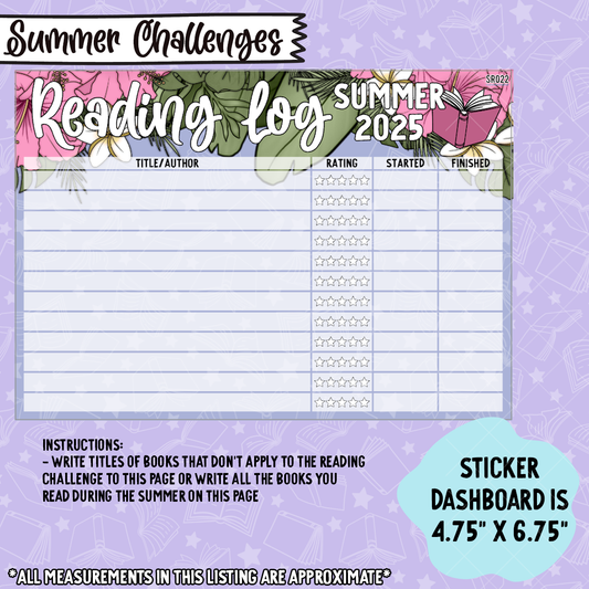 Reading Log - Lost Pages 2025 Summer Notes Page Sticker Dashboard - SR022