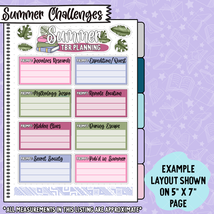 Lost Pages 2025 Summer Reading To Be Read Builder Sticker Sheet - SR023
