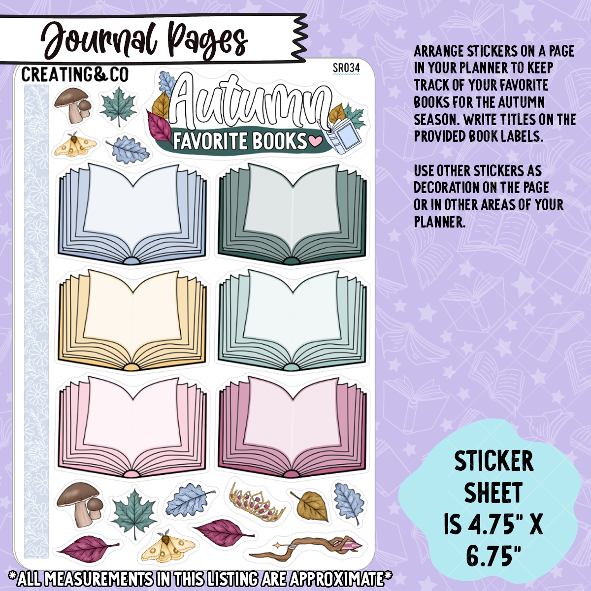 Favorite Books Fae & Folklore 2025 Fall Reading Sticker Sheet - SR034