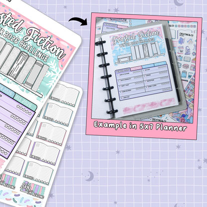 Frosted Fiction Winter Reading Challenge Planner Sticker Set - SRC001