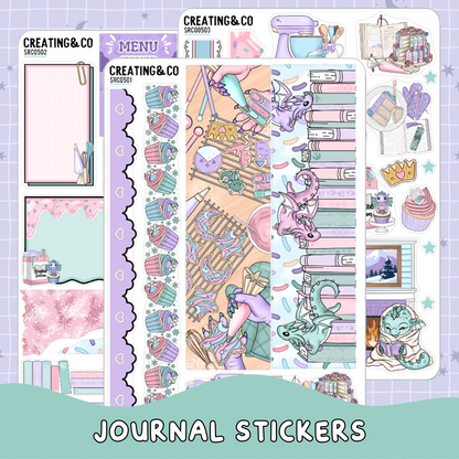 Frosted Fiction Winter Reading Challenge Journal Sticker Sheet Set - SRC005