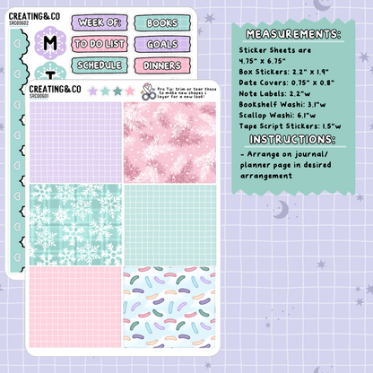 Frosted Fiction Junk Journal Deco Sticker Sheet Set - SRC006