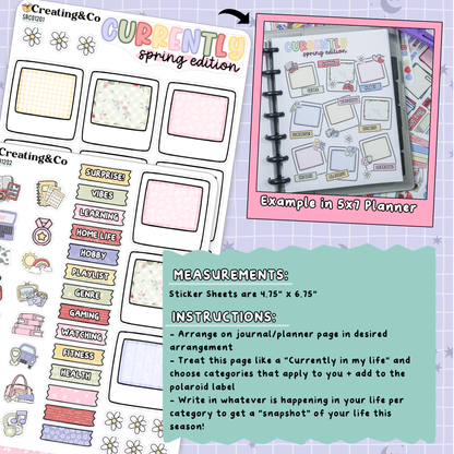 Floral Fables Spring Currently in Life Sticker Sheet Set - SRC012