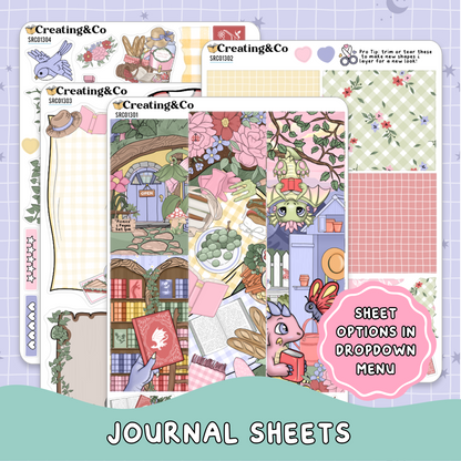 Floral Fables Spring Reading Challenge Junk Journal & Deco Sticker Sheet Set - SRC013