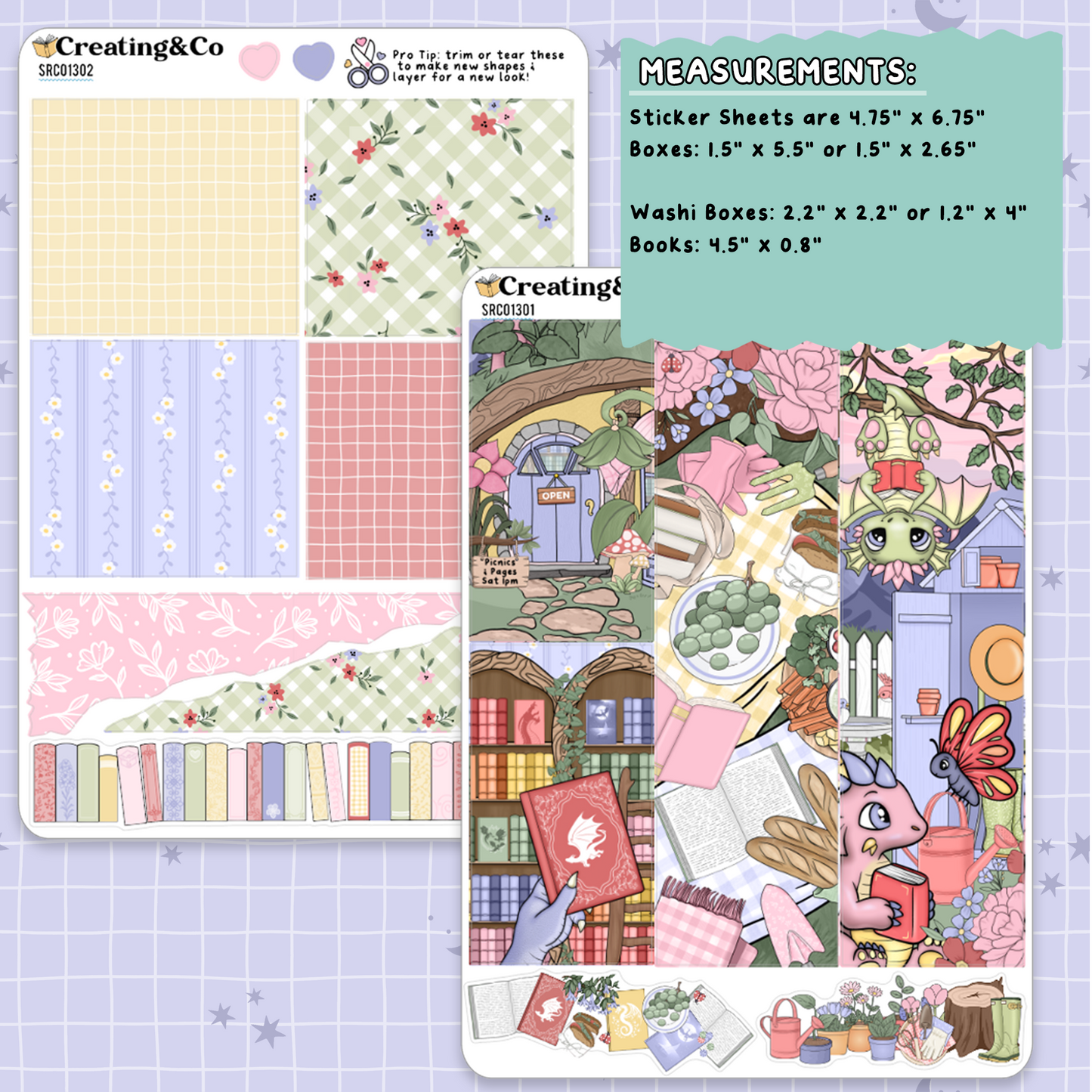Floral Fables Spring Reading Challenge Junk Journal & Deco Sticker Sheet Set - SRC013
