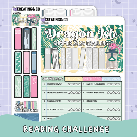 Dragon Isle Summer Reading Challenge Planner Sticker Set - SRC014