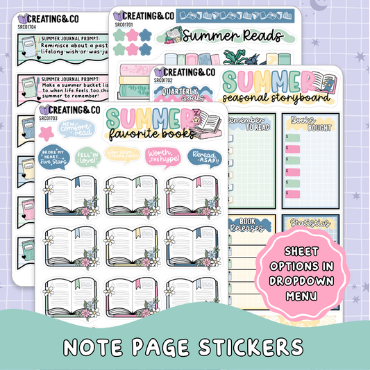 Dragon Isle Summer Reading Challenge Note Page Planner & Journal Sticker Sheet Set - SRC017