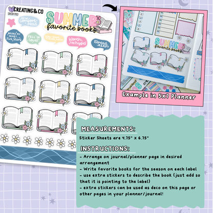 Dragon Isle Summer Reading Challenge Note Page Planner & Journal Sticker Sheet Set - SRC017