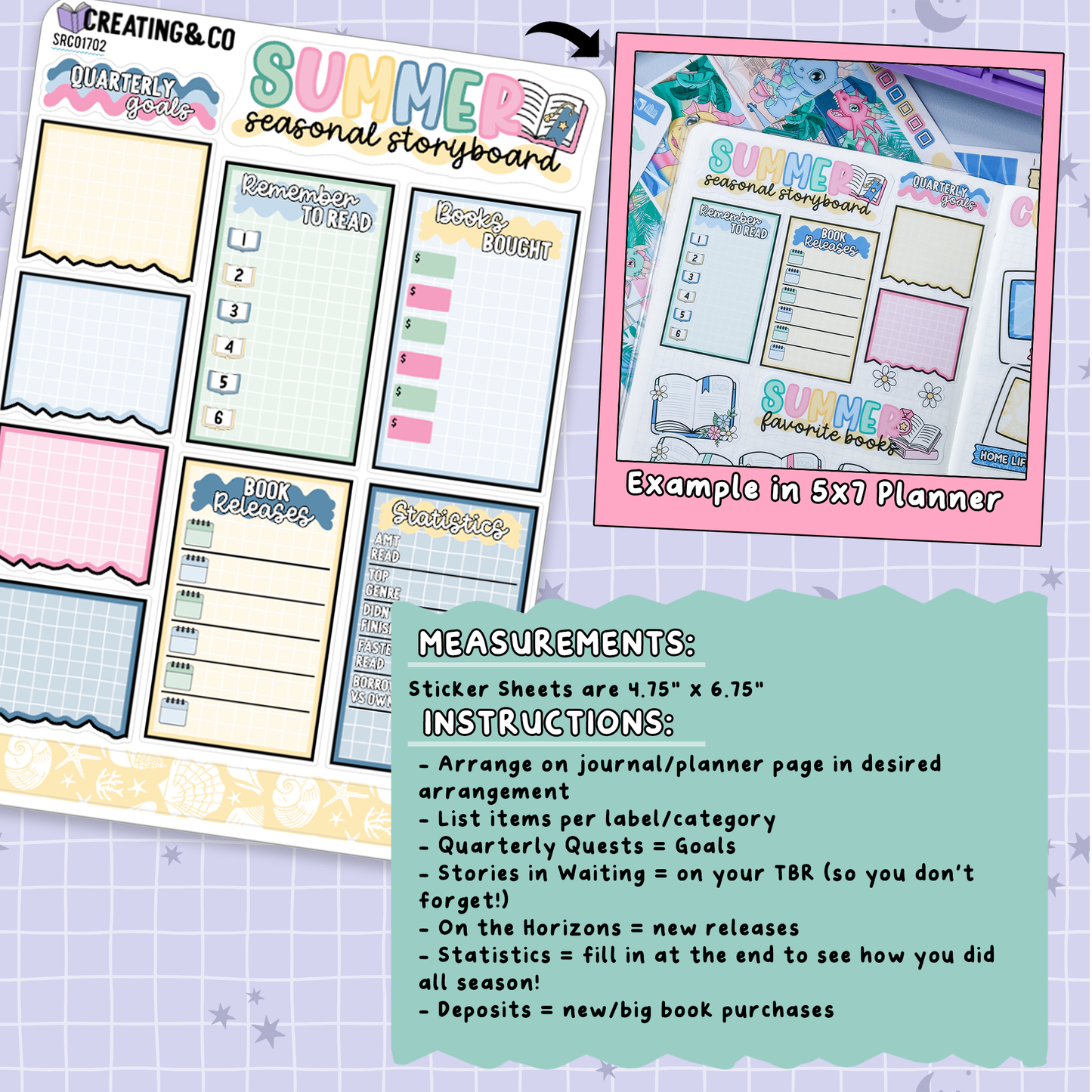 Dragon Isle Summer Reading Challenge Note Page Planner & Journal Sticker Sheet Set - SRC017