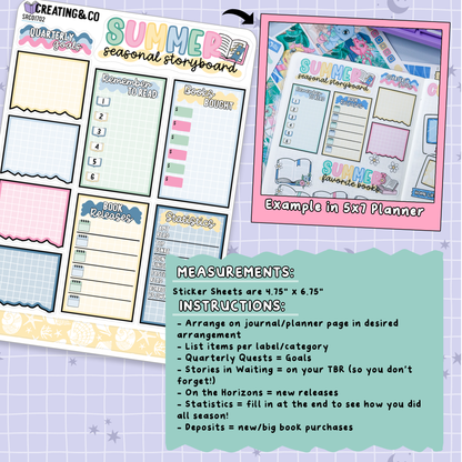 Dragon Isle Summer Reading Challenge Note Page Planner & Journal Sticker Sheet Set - SRC017