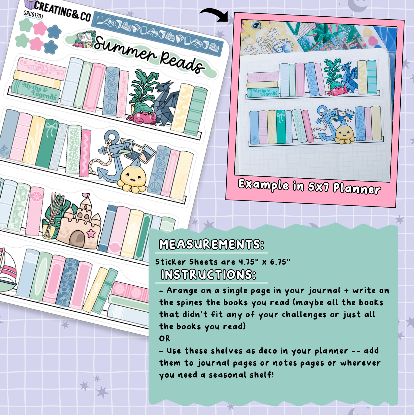 Dragon Isle Summer Reading Challenge Note Page Planner & Journal Sticker Sheet Set - SRC017