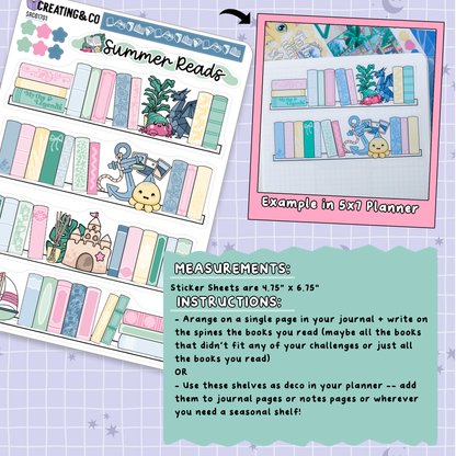 Dragon Isle Summer Reading Challenge Note Page Planner & Journal Sticker Sheet Set - SRC017