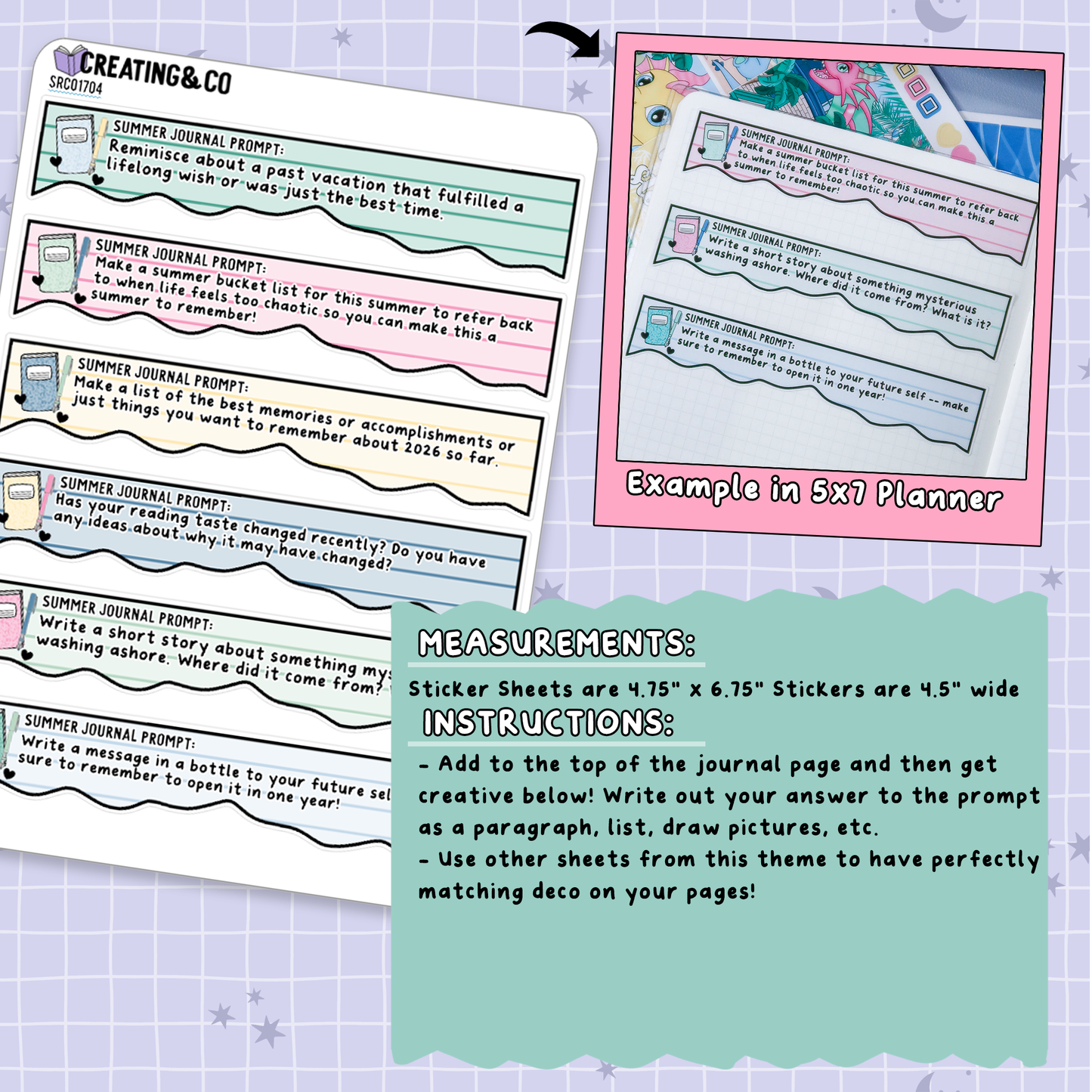 Dragon Isle Summer Reading Challenge Note Page Planner & Journal Sticker Sheet Set - SRC017