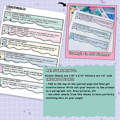 Dragon Isle Summer Reading Challenge Note Page Planner & Journal Sticker Sheet Set - SRC017