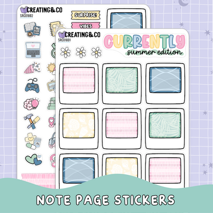 Dragon Isle Summer Currently in Life Sticker Sheet Set - SRC018