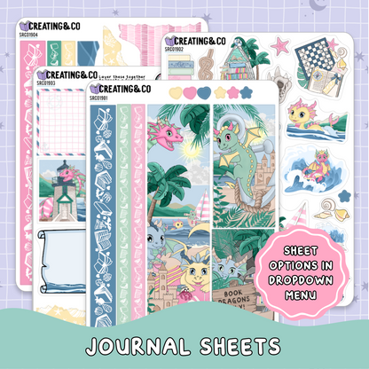 Dragon Isle Summer Reading Challenge Junk Journal & Deco Sticker Sheet Set - SRC019
