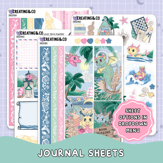 Dragon Isle Summer Reading Challenge Junk Journal & Deco Sticker Sheet Set - SRC019