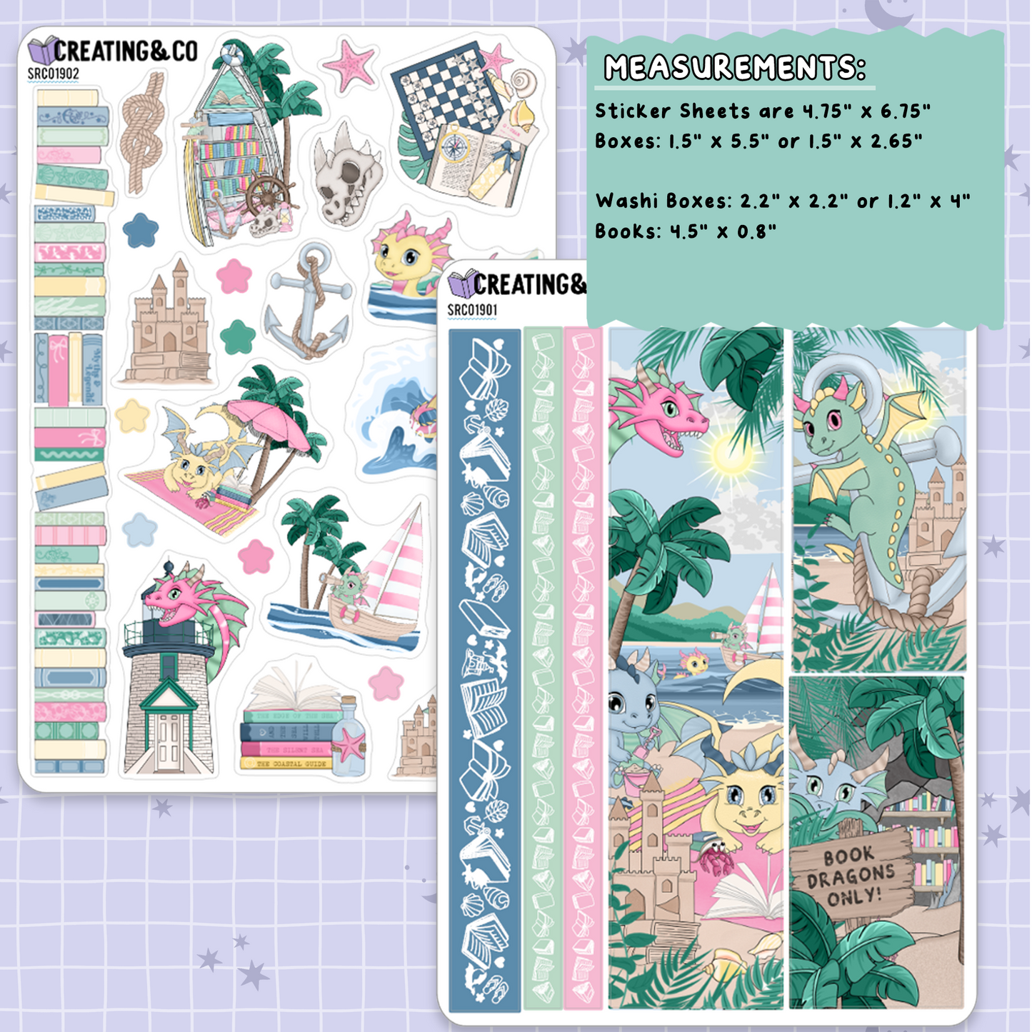 Dragon Isle Summer Reading Challenge Junk Journal & Deco Sticker Sheet Set - SRC019