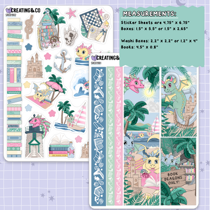 Dragon Isle Summer Reading Challenge Junk Journal & Deco Sticker Sheet Set - SRC019