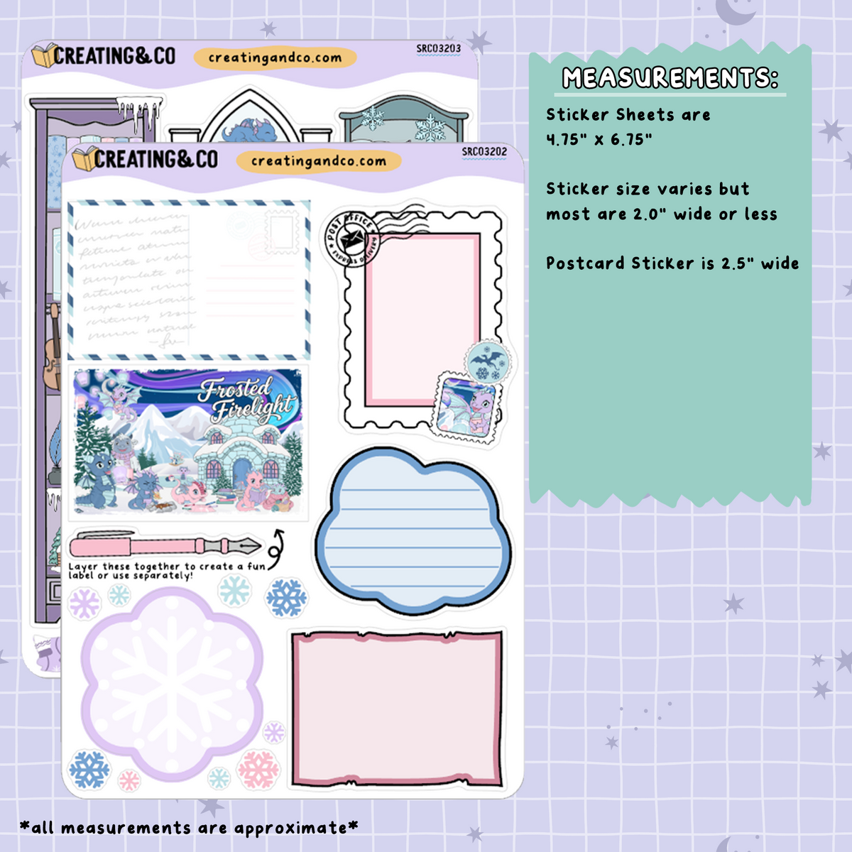 Frosted Firelight Dragon Winter Challenge Journal + Extra Sheets - SRC033