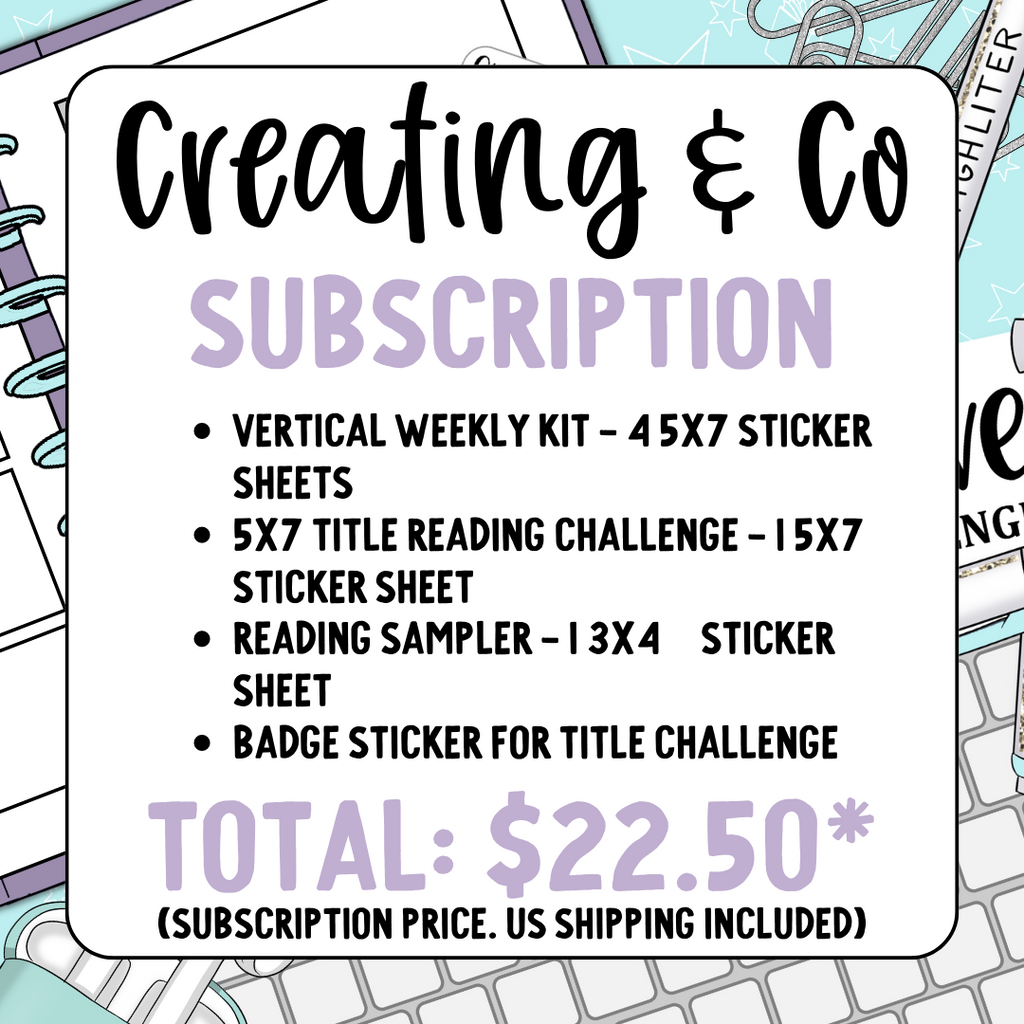 Creating & Co Bookish Vertical Planner Subscription