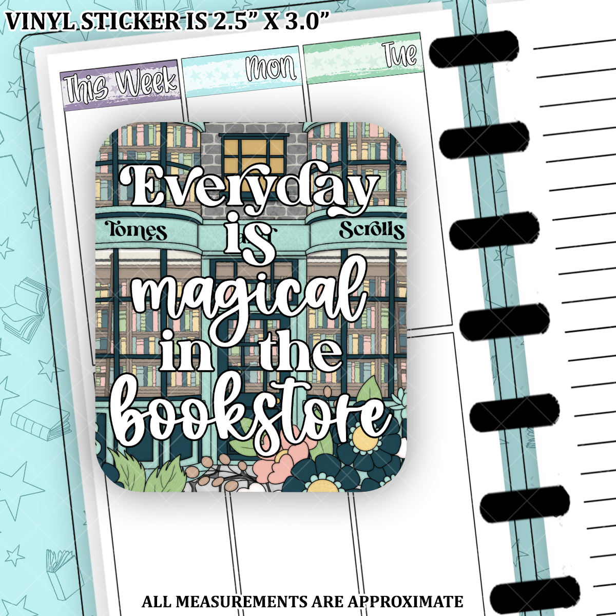 Everyday is Magical Bookstore Vinyl Die Cut Sticker - EDMBVS – Creating & Co