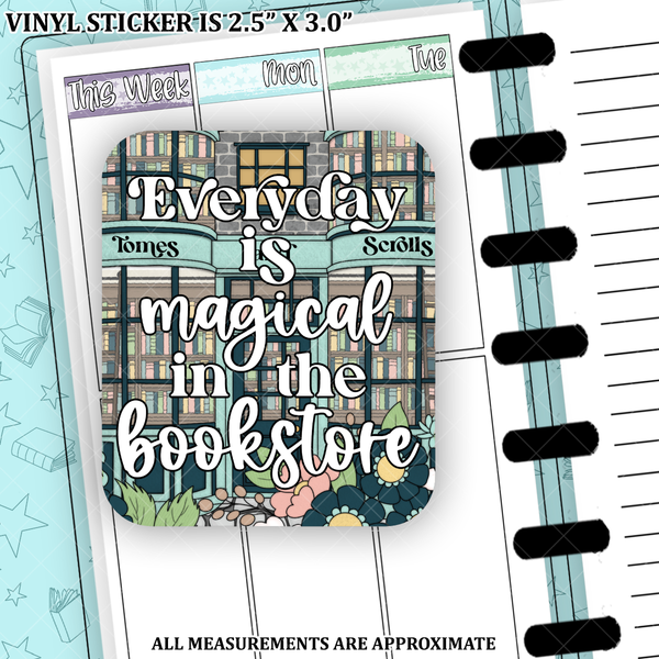 Everyday is Magical Bookstore Vinyl Die Cut Sticker - EDMBVS