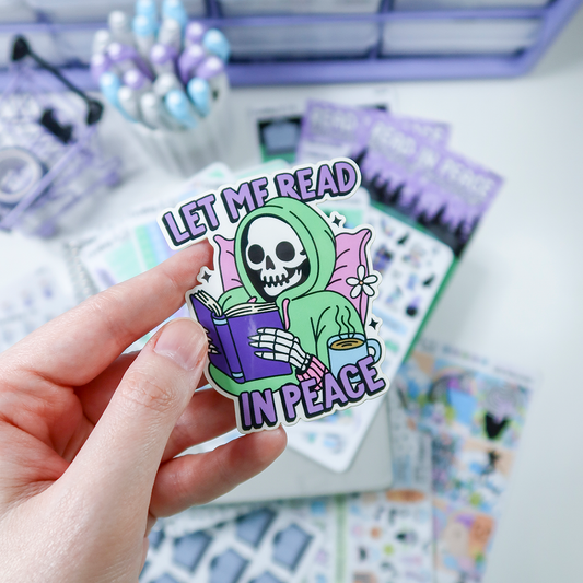 Let Me Read in Peace Vinyl Die Cut Sticker - RIPV