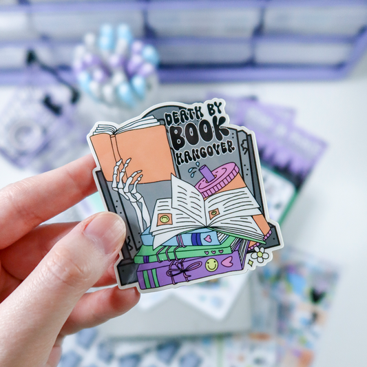 Death by Book Hangover Vinyl Die Cut Sticker - DBBHV