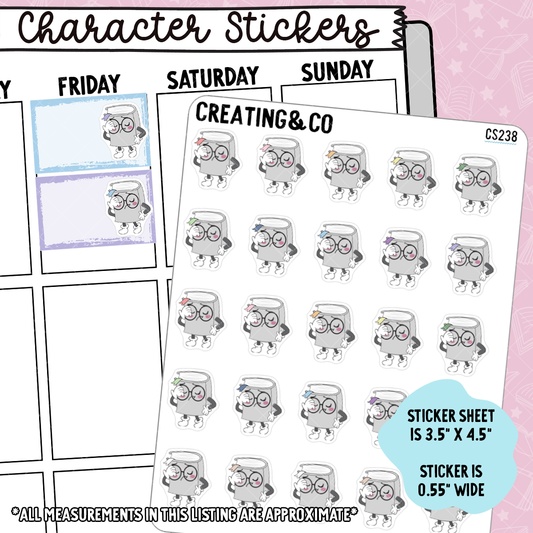 Facepalm Booksy Character Functional Planner Stickers - CS238