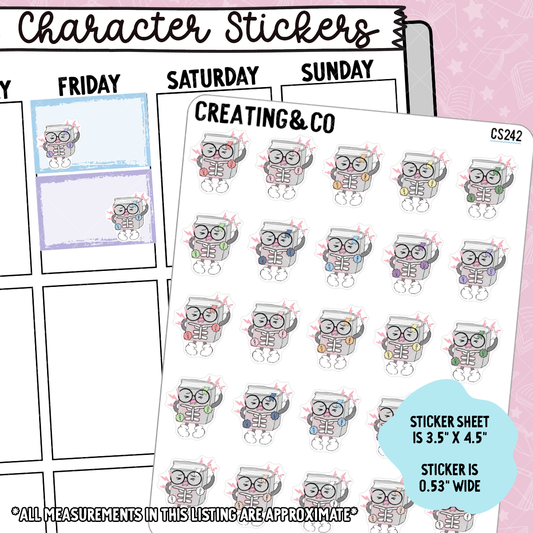 Pain Booksy Character Functional Planner Stickers - CS242