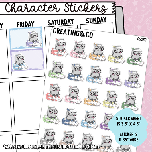 Packing Booksy Character Functional Planner Stickers - CS262