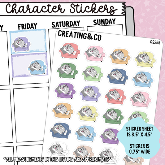 Nap Booksy Character Functional Planner Stickers - CS266