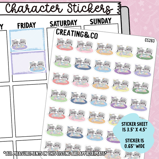 Board Game Booksy Character Functional Planner Stickers - CS283