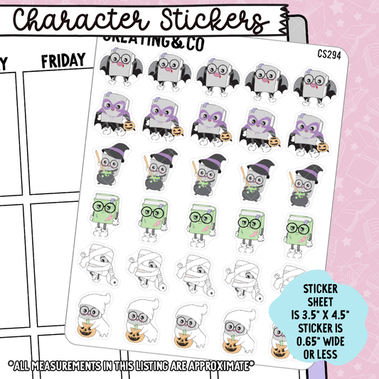 Halloween Costume Booksy Character Functional Planner Stickers - CS294