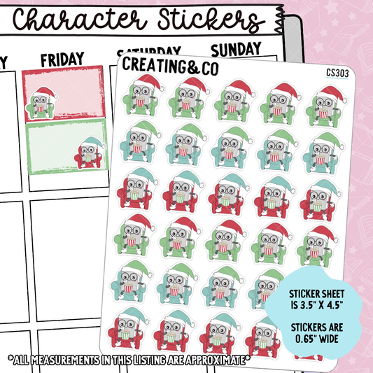 Christmas Movie Booksy Character Functional Planner Stickers - CS303